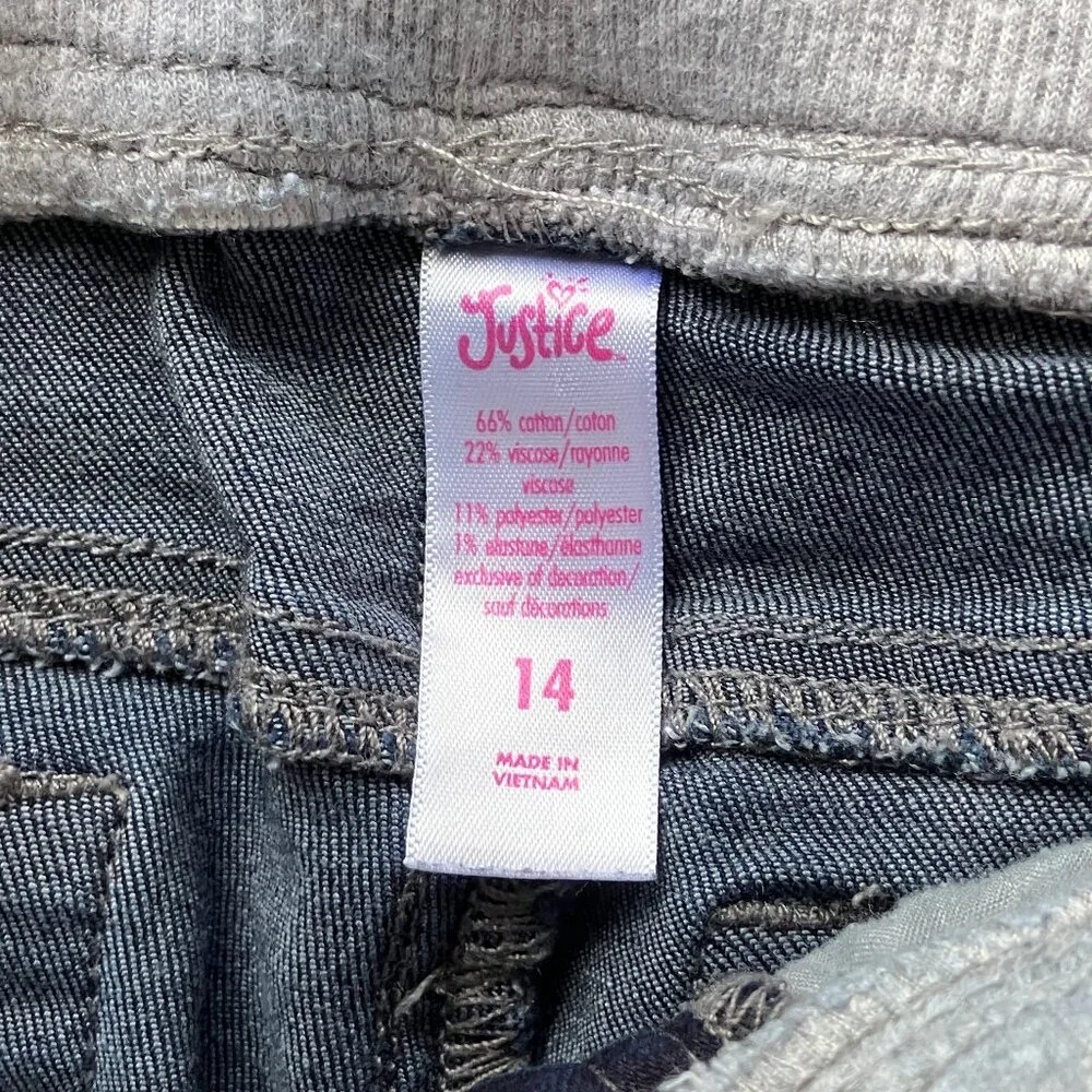 Justice Knit Waist Capri Jeans Size 14